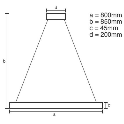 LED Dimbare kroonluchter aan snoer LED/100W/230V 3000-6500K + afstandsbediening