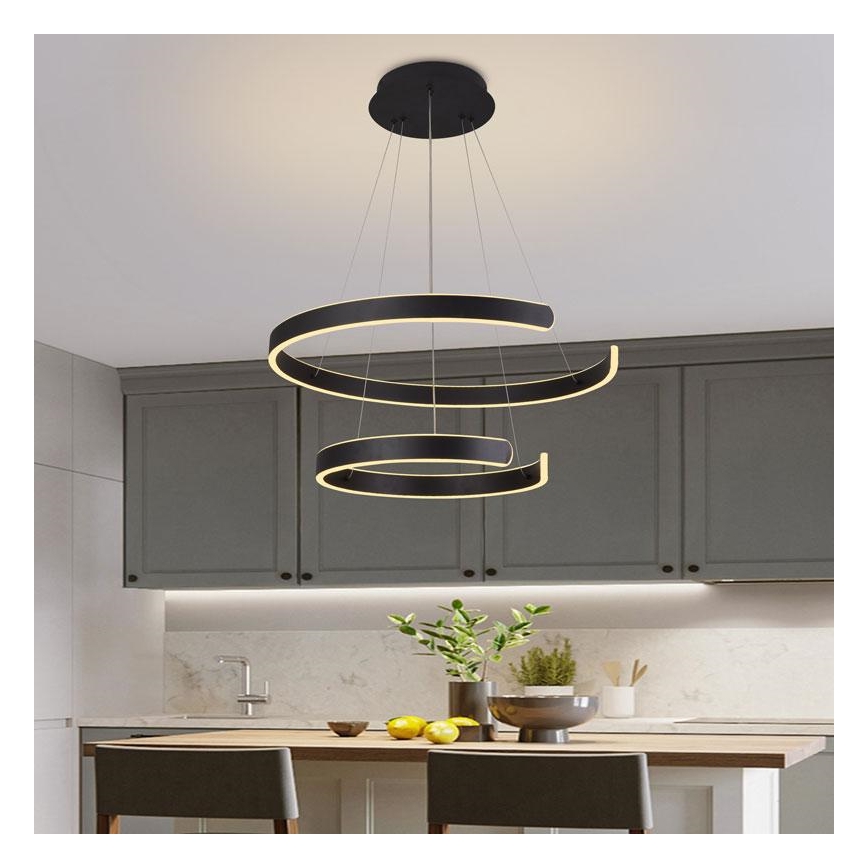 LED Dimbare kroonluchter aan snoer LED/120W/230V 3000-6500K + afstandsbediening