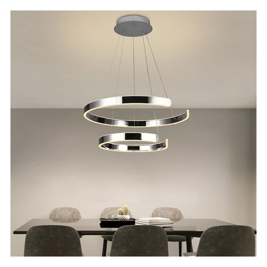 LED Dimbare kroonluchter aan snoer LED/120W/230V 3000-6500K + afstandsbediening
