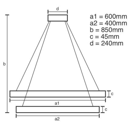 LED Dimbare kroonluchter aan snoer LED/120W/230V 3000-6500K + afstandsbediening