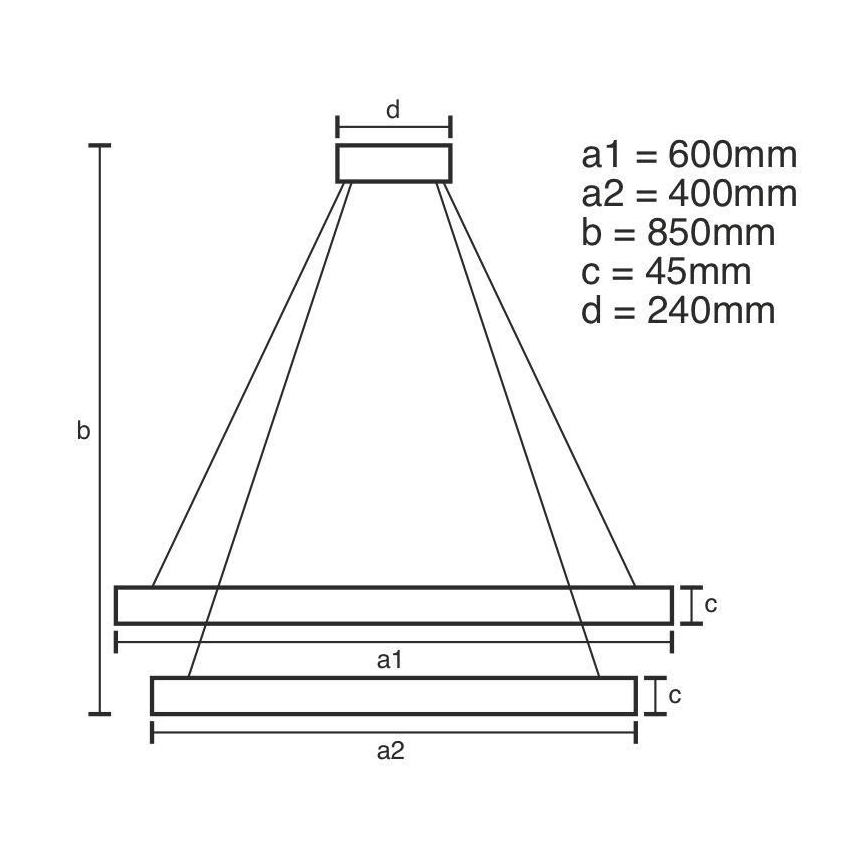 LED Dimbare kroonluchter aan snoer LED/120W/230V 3000-6500K + afstandsbediening