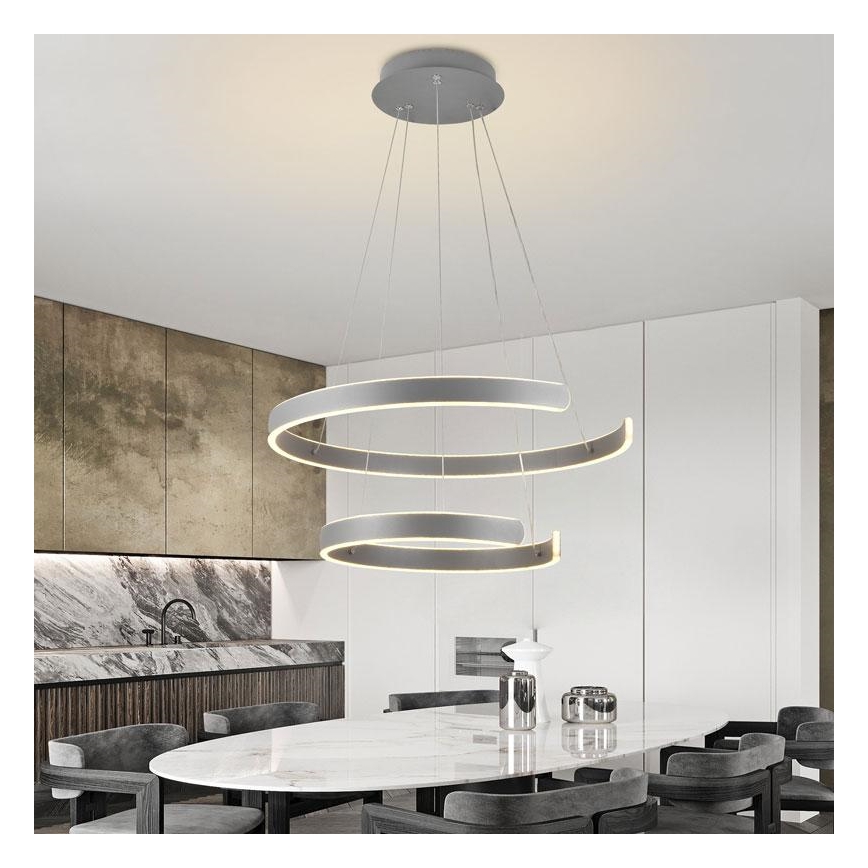 LED Dimbare kroonluchter aan snoer LED/120W/230V 3000-6500K + afstandsbediening