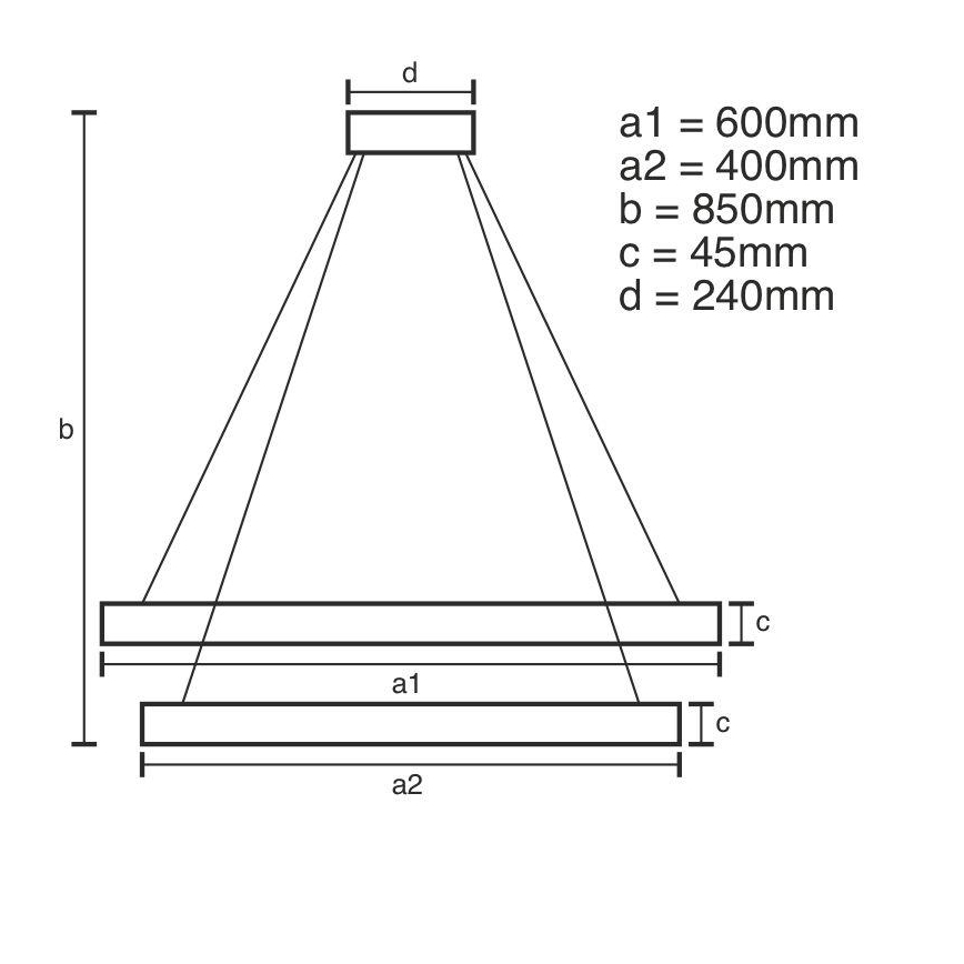 LED Dimbare kroonluchter aan snoer LED/120W/230V 3000-6500K + afstandsbediening