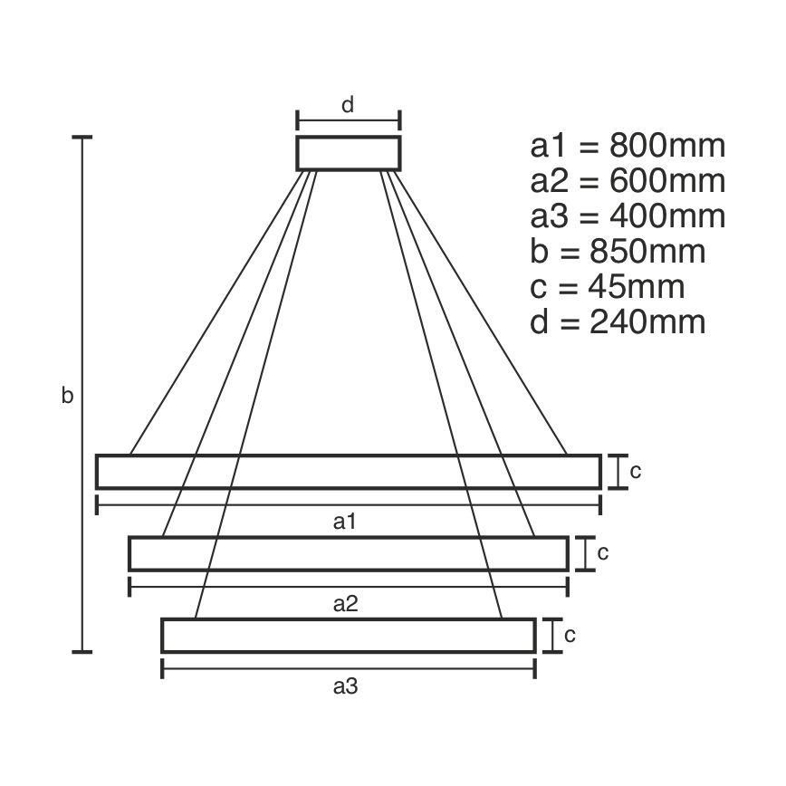 LED Dimbare kroonluchter aan snoer LED/220W/230V 3000-6500K + afstandsbediening