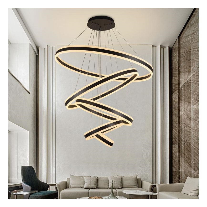 LED Dimbare kroonluchter aan snoer LED/420W/230V 3000-6500K + afstandsbediening