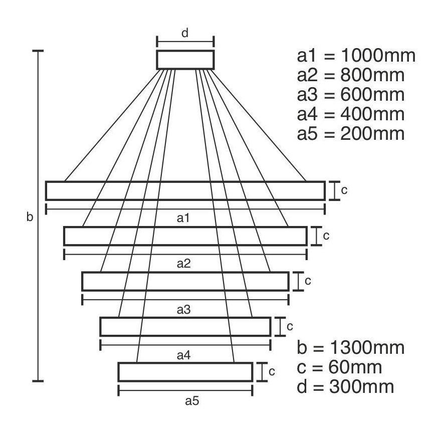 LED Dimbare kroonluchter aan snoer LED/420W/230V 3000-6500K + afstandsbediening