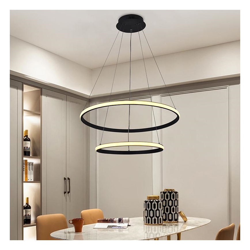 LED Dimbare kroonluchter aan snoer LED/75W/230V 3000-6500K + afstandsbediening