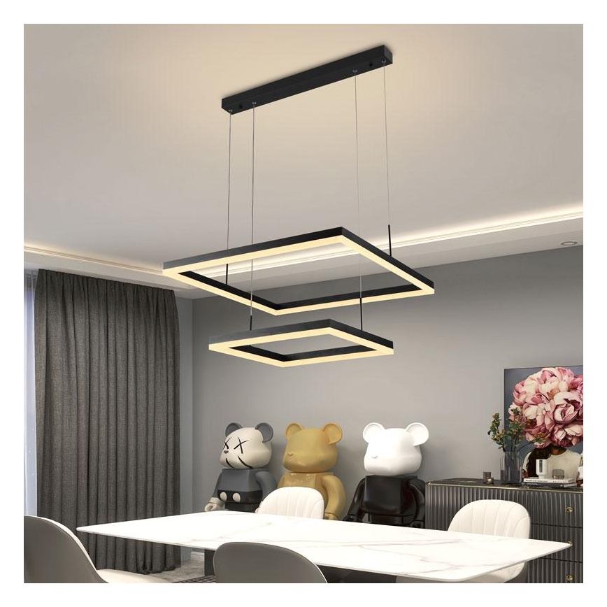 LED Dimbare kroonluchter aan snoer LED/90W/230V 3000-6500K + afstandsbediening
