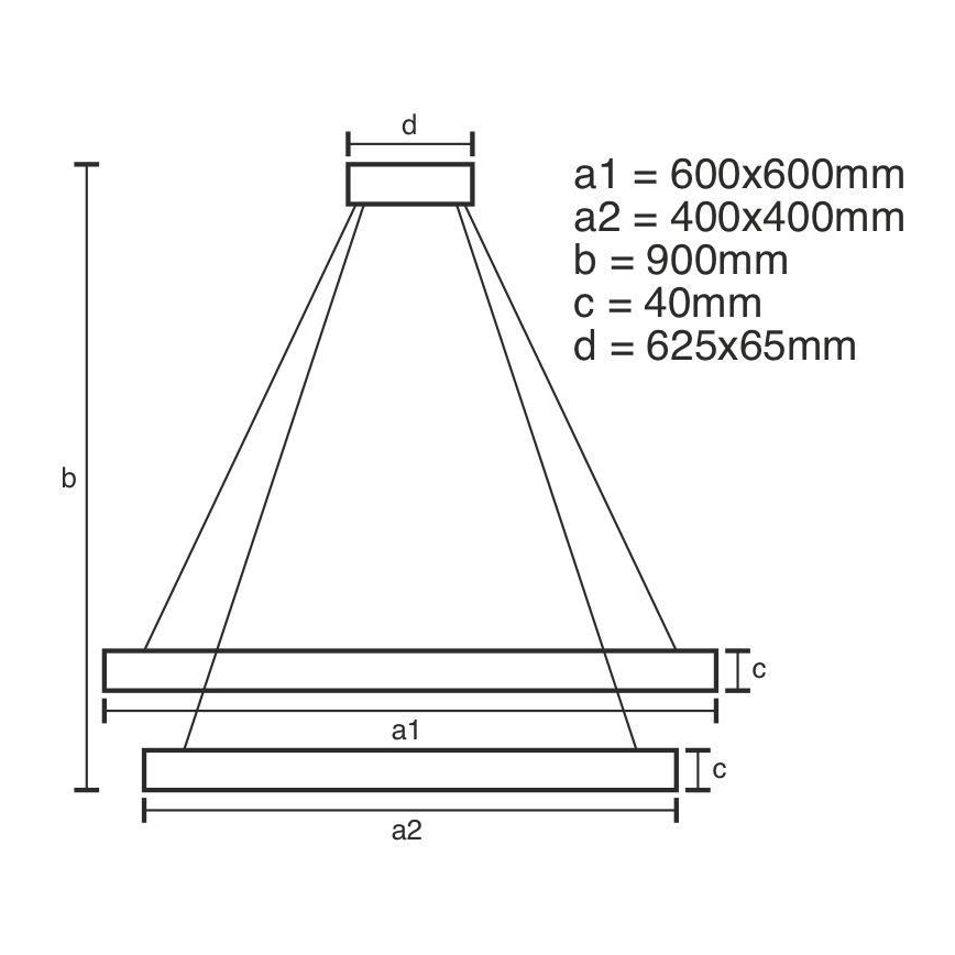 LED Dimbare kroonluchter aan snoer LED/90W/230V 3000-6500K + afstandsbediening
