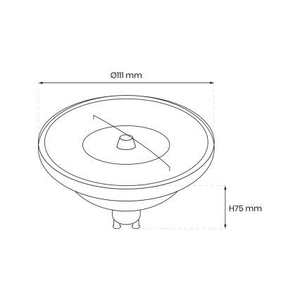 LED dimbare lamp AR111 GU10/10,5W/230V 4000K