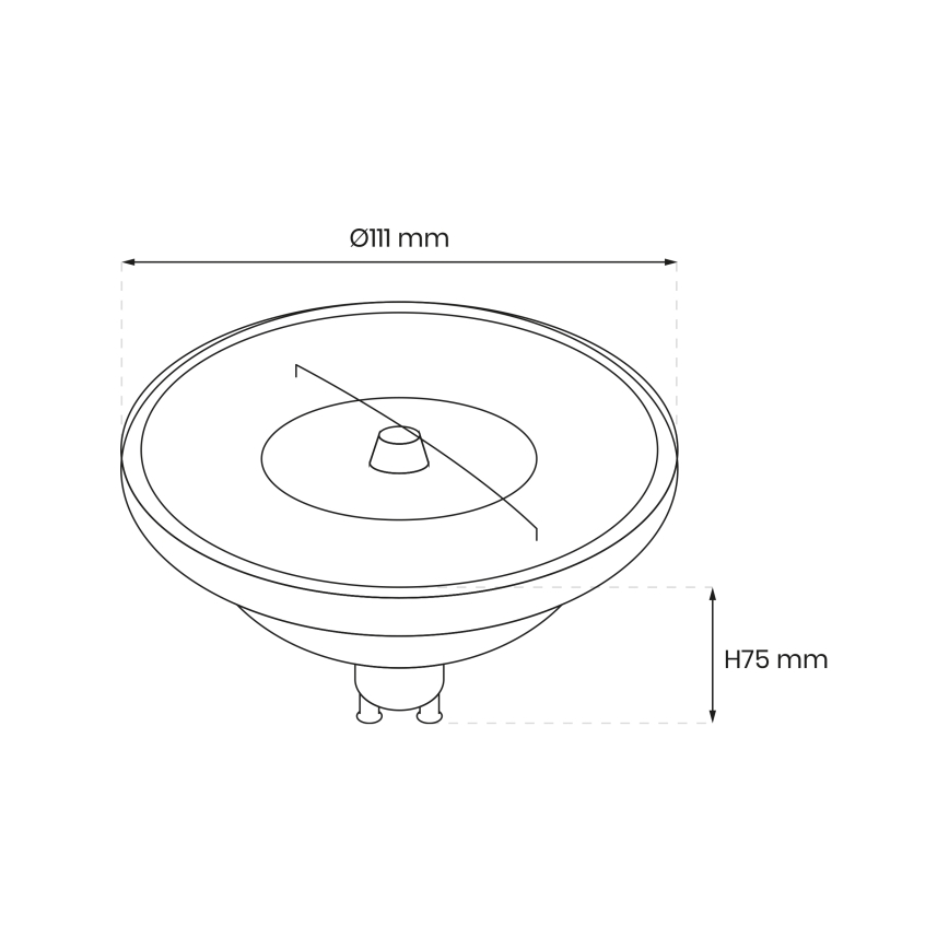 LED dimbare lamp AR111 GU10/10,5W/230V 4000K
