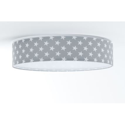 LED dimbare plafondlamp SMART GALAXY KIDS LED/24W/230V 3000-6500K sterren grijs/wit + afstandsbediening
