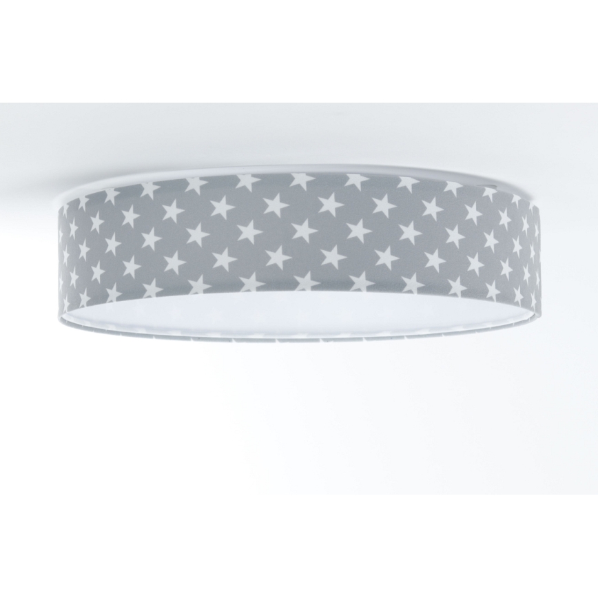 LED dimbare plafondlamp SMART GALAXY KIDS LED/24W/230V 3000-6500K sterren grijs/wit + afstandsbediening