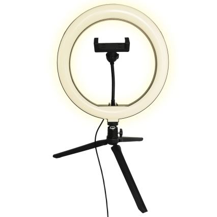 LED Dimbare lamp met statief en houder voor vloggen LED/10W/5V 2700-6500K