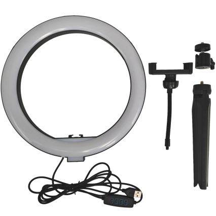 LED Dimbare lamp met statief en houder voor vloggen LED/10W/5V 2700-6500K