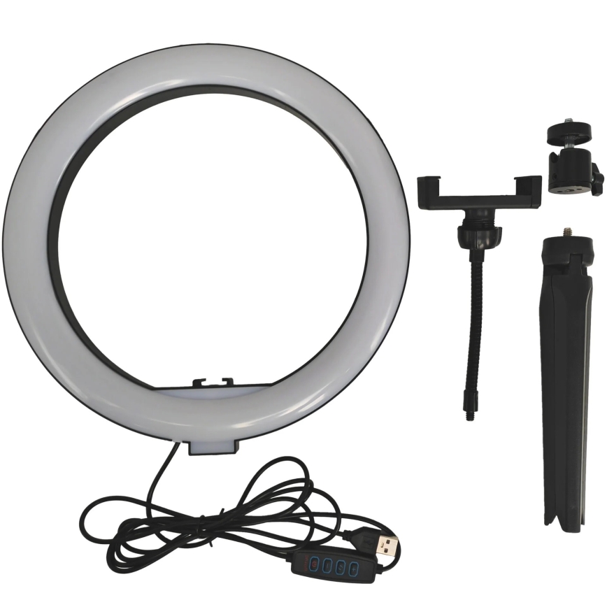 LED Dimbare lamp met statief en houder voor vloggen LED/10W/5V 2700-6500K