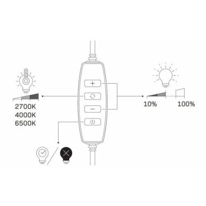 LED Dimbare lamp met statief en houder voor vloggen LED/15W/5V 2700-6500K
