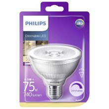 LED Dimbare Lamp  Philips E27/9,5W/230V 2700K