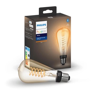 LED Dimbare lamp Philips Hue WHITE FILAMENT ST72 E27/7W/230V 2100K