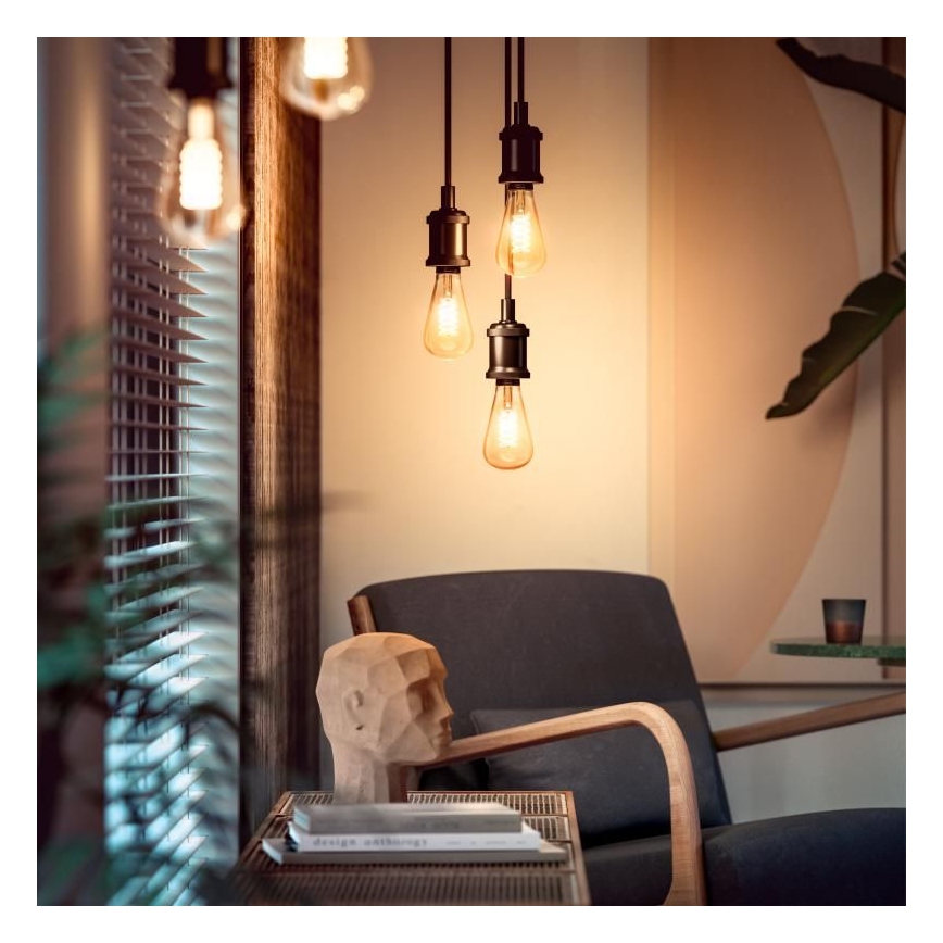 LED Dimbare lamp Philips Hue WHITE FILAMENT ST72 E27/7W/230V 2100K