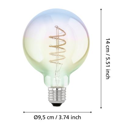 LED-dimbare lamp VINTAGE G95 E27/4W/230V 2000K - Eglo 110207