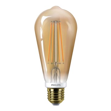 LED Dimbare Lamp  VINTAGE Philips E27/7W/230V 2000K