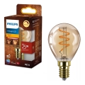 LED dimbare lamp VINTAGE Philips P45 E14/3W/230V 2200K