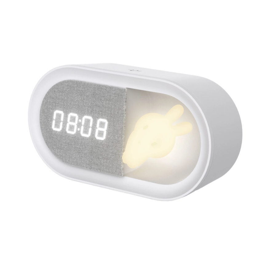 LED Dimbare nachtlamp met wekker BUNNY LED/1,2W/5V 3000K