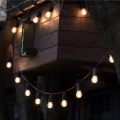 LED-dimbare op zonne-energie decoratieve lichtsnoer STARLIGHT NEO 10xE27/3,7V 2700K IP54 1200 mAh 11,5m + afstandsbediening