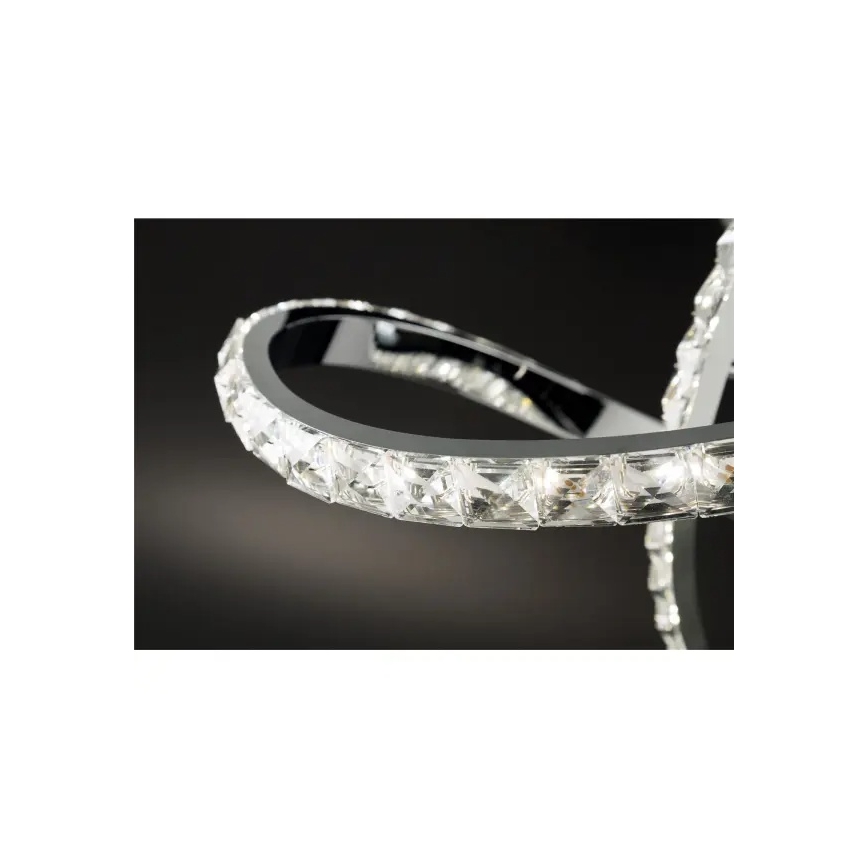 LED dimbare opbouwkroonluchter ABRO LED/26W/230V glanzend chroom