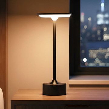 LED dimbare oplaadbare bureaulamp NEW YORK LED/1,8W/5V 2700K/4000K/6500K 1200 mAh zwart
