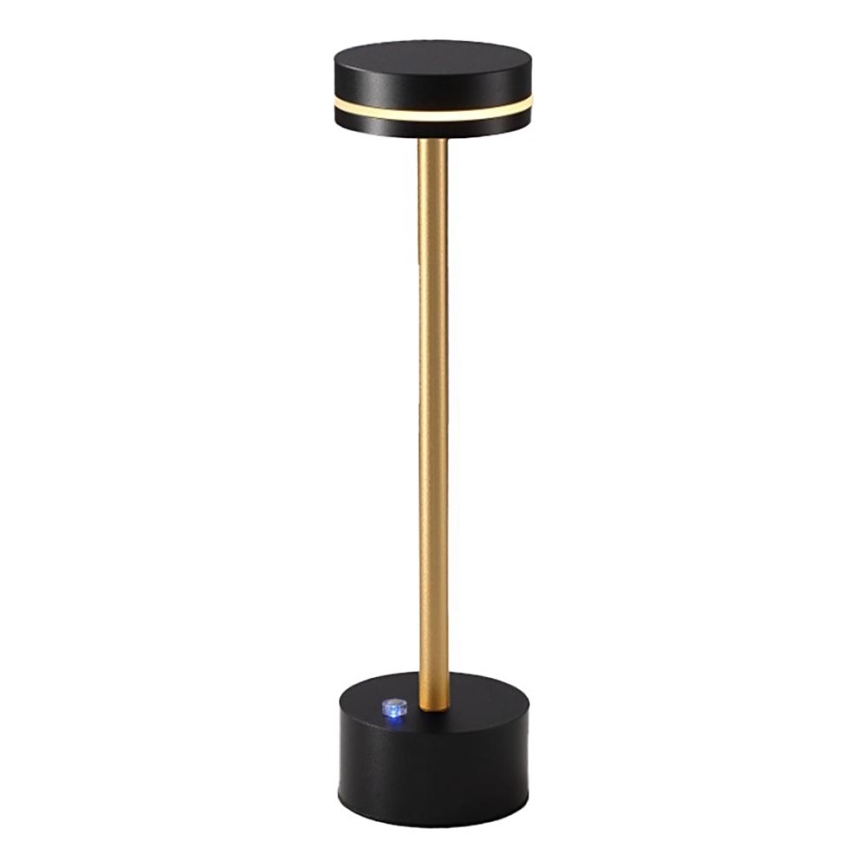 LED dimbare oplaadbare bureaulamp SAM LED/5W/5V 3600 mAh zwart/goud