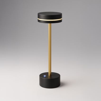 LED dimbare oplaadbare bureaulamp SAM LED/5W/5V 3600 mAh zwart/goud