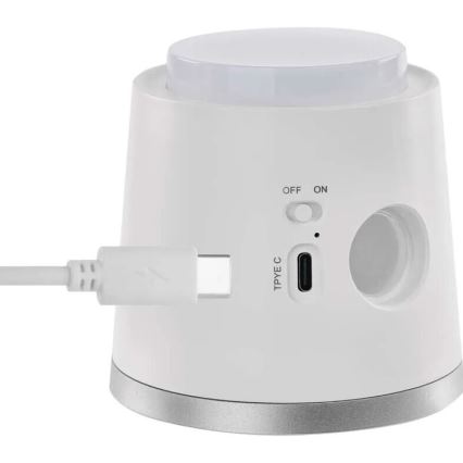 LED Dimbare oplaadbare tafellamp 4in1 LED/6W/3,7V 3000K/4000K/6500K 1500mAh wit