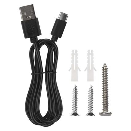 LED Dimbare oplaadbare tafellamp 4in1 LED/6W/3,7V 3000K/4000K/6500K 1500mAh zwart