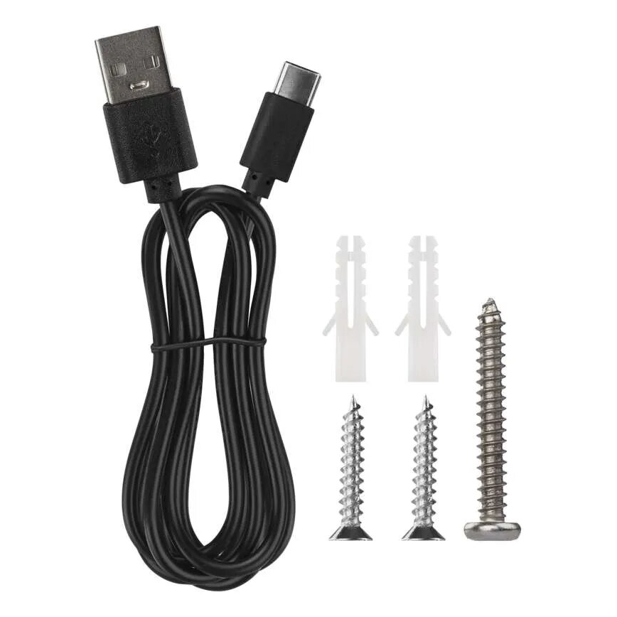 LED Dimbare oplaadbare tafellamp 4in1 LED/6W/3,7V 3000K/4000K/6500K 1500mAh zwart