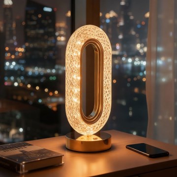 LED dimbare oplaadbare tafellamp DUBAI LED/2W/5V 2700K/4000K/6500K 400 mAh goud