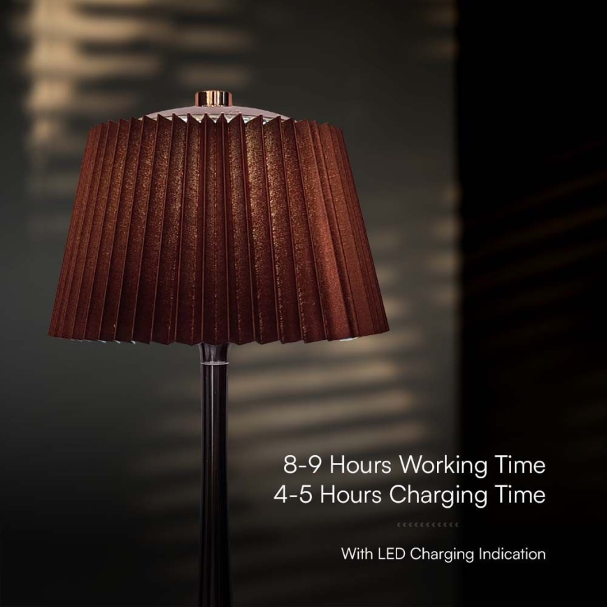 LED Dimbare oplaadbare touch tafellamp LED/1,5W/5V 3000/4000/6000K 1800 mAh bruin