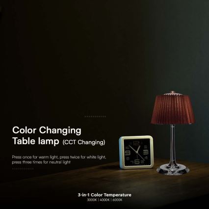 LED Dimbare oplaadbare touch tafellamp LED/1,5W/5V 3000/4000/6000K 1800 mAh bruin