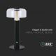 LED Dimbare oplaadbare touch tafellamp LED/1W/5V 3000K 1800 mAh zwart