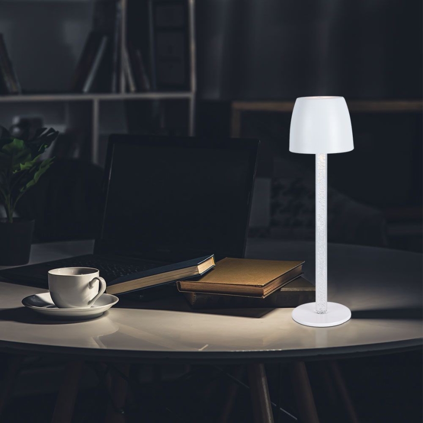 LED Dimbare oplaadbare touch tafellamp LED/3W/5V 3000K 1800 mAh wit