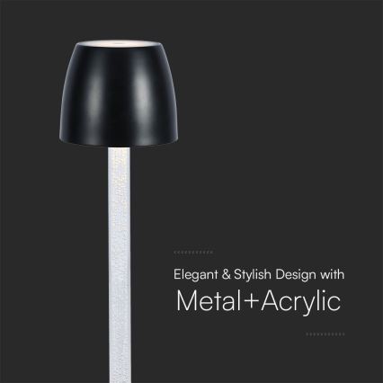 LED Dimbare oplaadbare touch tafellamp LED/3W/5V 3000K 1800 mAh wit