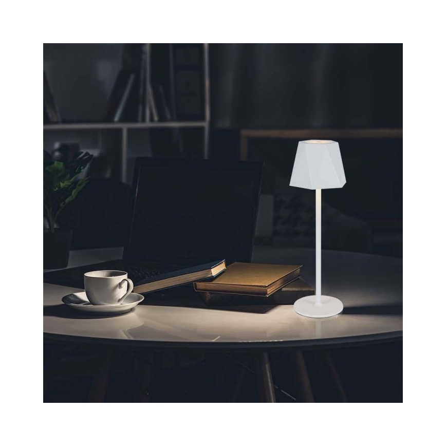 LED Dimbare oplaadbare touch tafellamp LED/4W/5V 3000-6000K 1800 mAh wit