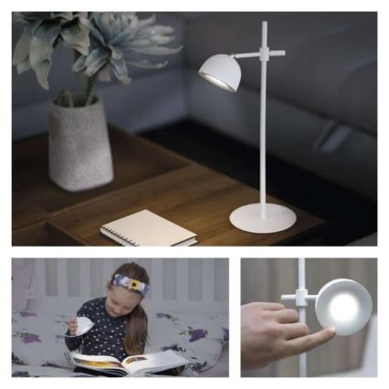 LED Dimbare oplaadbare tafellamp magnetisch 4in1 LED/4,2W/3,7V 4000K 1200mAh wit