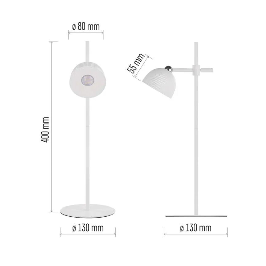 LED Dimbare oplaadbare tafellamp magnetisch 4in1 LED/4,2W/3,7V 4000K 1200mAh wit