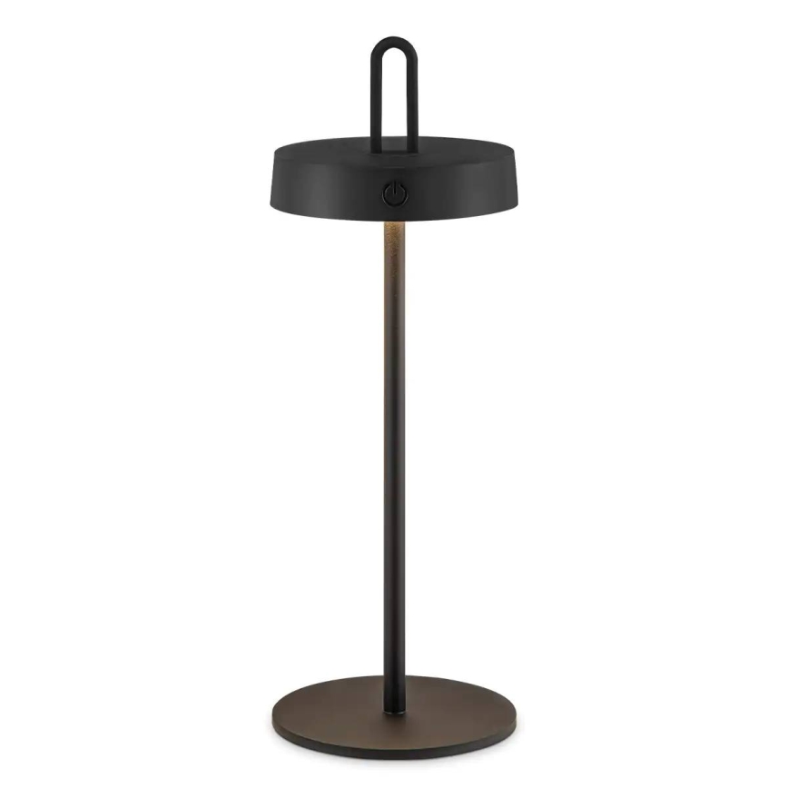 LED Dimbare buiten oplaadbare tafellamp met aanraakbediening SHINE LED/1,5W/3,7V 3000 mAh IP44 zwart