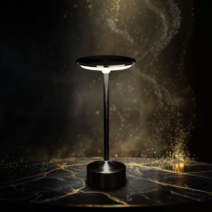 LED dimbare oplaadbare bureaulamp NEW YORK LED/1,8W/5V 2700K/4000K/6500K 1200 mAh zwart