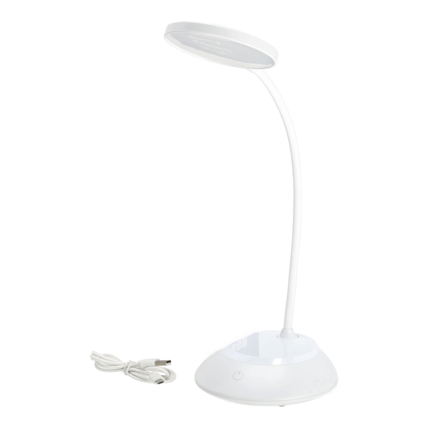 LED Dimbare oplaadbare tafellamp VISUA LED/5W/5V 3000-5000K 1200 mAh wit