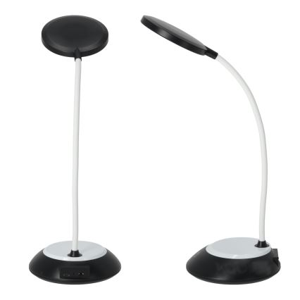 LED Dimbare oplaadbare tafellamp VISUA LED/5W/5V 3000-5000K 1200 mAh zwart