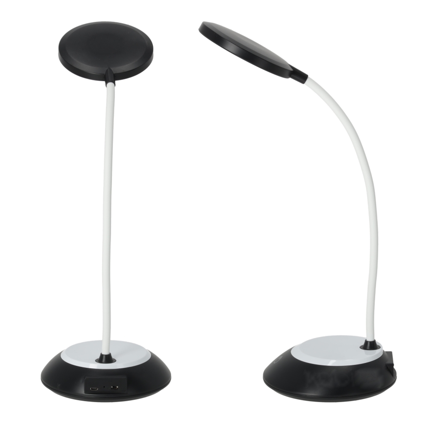 LED Dimbare oplaadbare tafellamp VISUA LED/5W/5V 3000-5000K 1200 mAh zwart